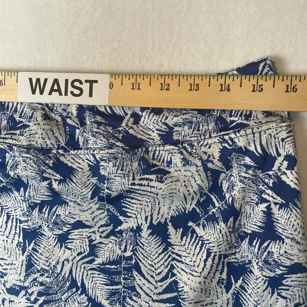 Tranquility by Colorado Clothing‎ Women's L Fern Print Skirt Blue White Active